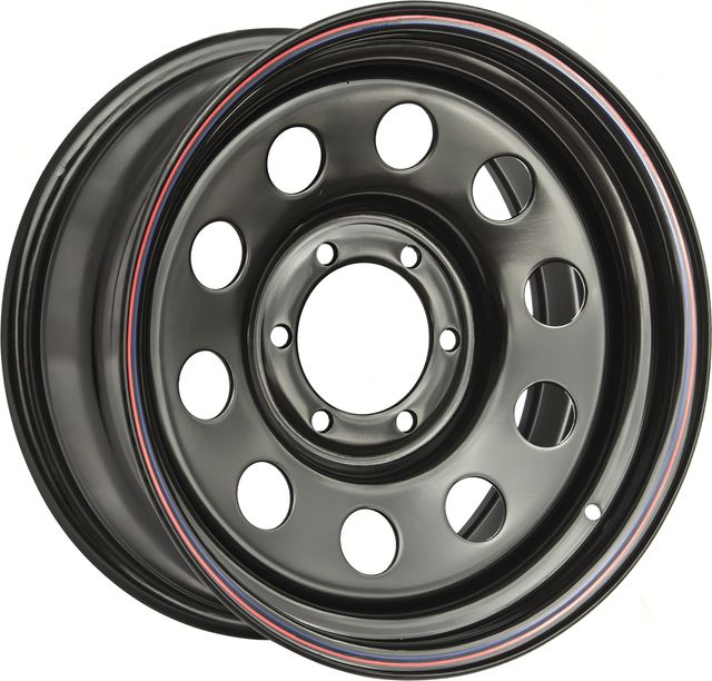 Колёсный диск OFF-ROAD Wheels усиленный стальной черный 6x114,3 8xR16 d66 ET+25 для Nissan Pathfinder R51 2004-2014. Артикул 1680-61466BL+25