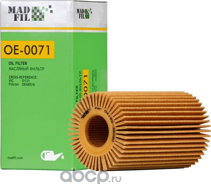 ФИЛЬТР МАСЛЯНЫЙ TOYOTA LAND CRUISER 200 4.5D 4.6 (Madfil). Артикул OE0071