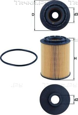 Масляный фильтр Mahle-Knecht для Volkswagen Multivan T5 2004-2009. Артикул OX 160D