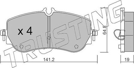 Тормозные колодки Trusting. Артикул 1175.0