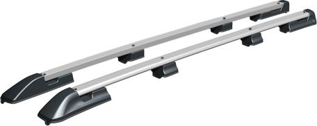 Рейлинги АПС (без паза) для Volkswagen T5 короткая база 2003-2015 СЕРЫЕ. Артикул 1213-БП-11