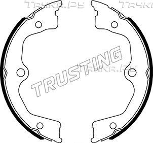 Тормозные колодки (стояночная тормозная система) Trusting задние для Acura TL IV 2009-2014. Артикул 044.030