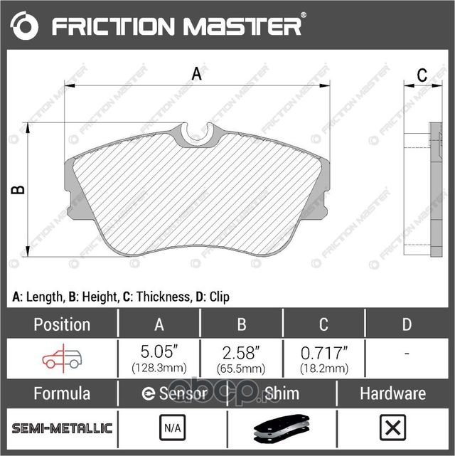 Brake pads (Frictionmaster). Артикул MKD638