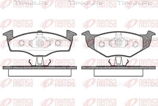 Тормозные колодки Remsa передние для Volkswagen Golf II 1986-1991. Артикул 0609.00