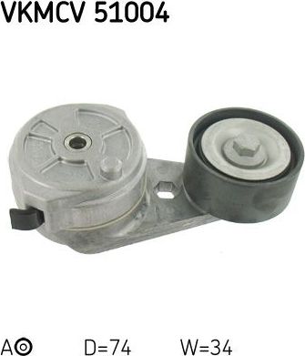 Натяжной ролик (натяжитель) приводного поликлинового ремня SKF. Артикул VKMCV 51004