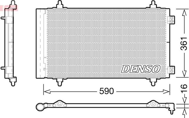 Радиатор кондиционера (конденсатор) Denso. Артикул DCN21018