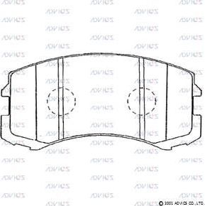 Тормозные колодки Advics. Артикул SN114