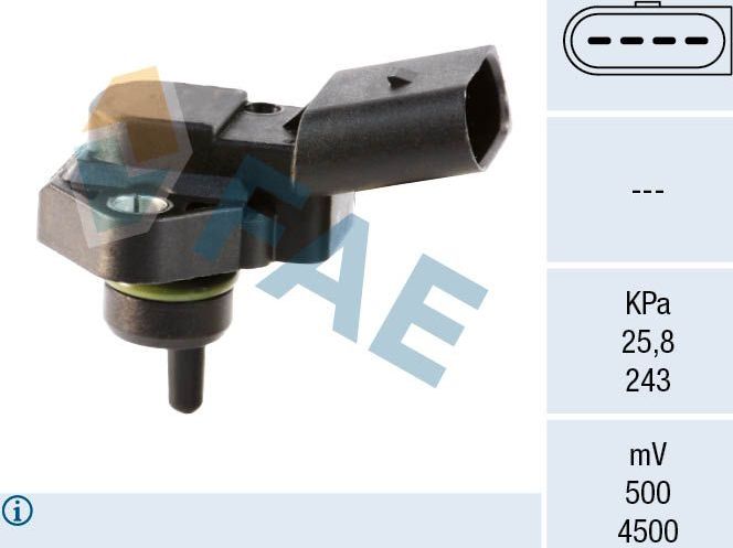 Датчик абсолютного давления (ДАД, MAP) FAE. Артикул 15030