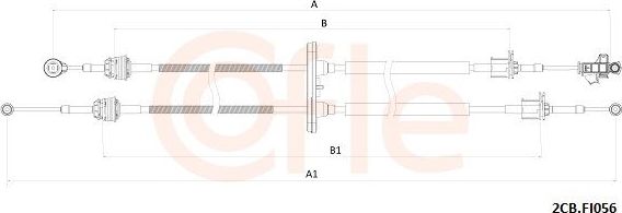 Трос переключения передач КПП Cofle для Fiat Ducato III 2010-2026. Артикул 92.2CB.FI056