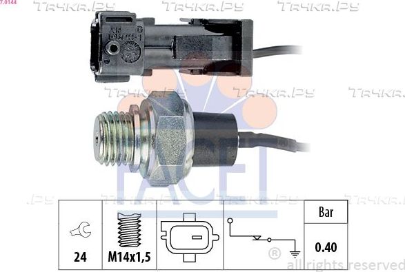 Датчик давления масла Facet Made in Italy - OE Equivalent для Saab 9-3 I 1998-2003. Артикул 7.0144