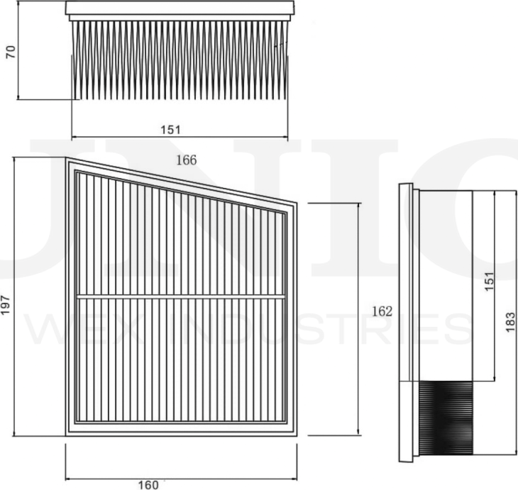 Фильтр воздушный (Unio). Артикул FLT-10199