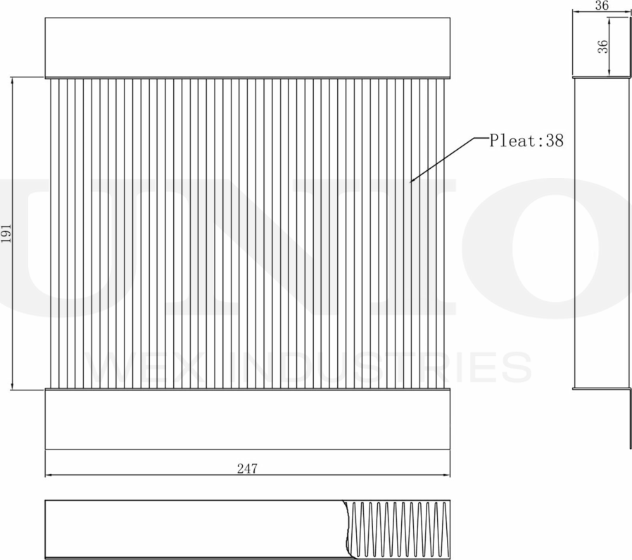 Фильтр салона (Unio). Артикул FLT-40051