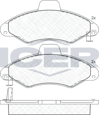 Тормозные колодки Icer. Артикул 181229