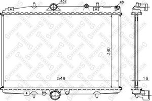 Радиатор охлаждения двигателя Stellox для Citroen C5 I 2001-2004. Артикул 10-25173-SX