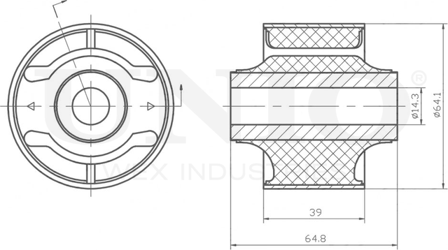 Сайлентблок рычага подвески (Unio). Артикул RMP-20337