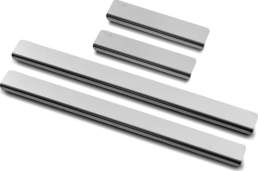 Накладки RusStal на пороги (лист нерж. зеркальный) для Volkswagen Tiguan II 2017-2026. Артикул VWTIG17-01