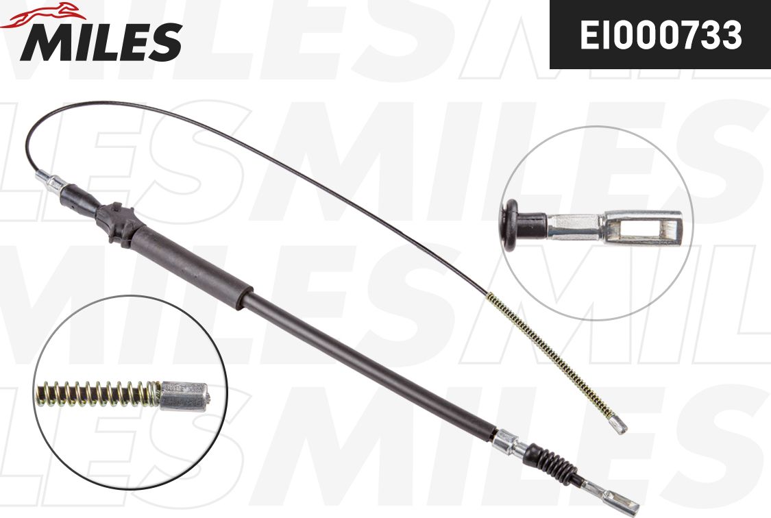 Трос ручника (тросик ручного тормоза) Miles. Артикул EI000733