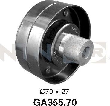 Направляющий (ведущий) ролик приводного поликлинового ремня NTN / SNR. Артикул GA355.70