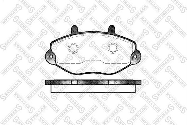 Тормозные колодки Stellox передние для Ford Transit IV 1991-1994. Артикул 403 000B-SX