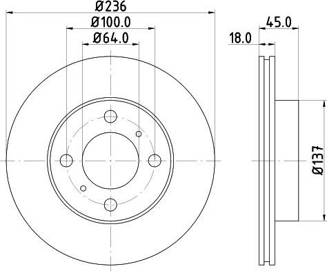 Тормозной диск Mintex. Артикул MDC945