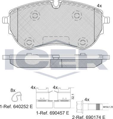 Тормозные колодки Icer. Артикул 142319