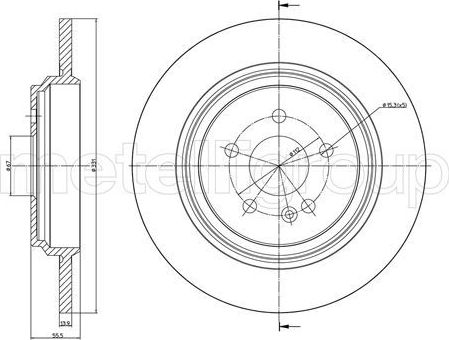 Тормозной диск Trusting задний для Mercedes-Benz M-Класс I (W163) 2000-2005. Артикул DF702