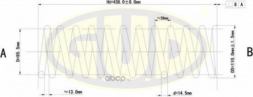 Пружина подвески G.U.D.. Артикул GCS056813