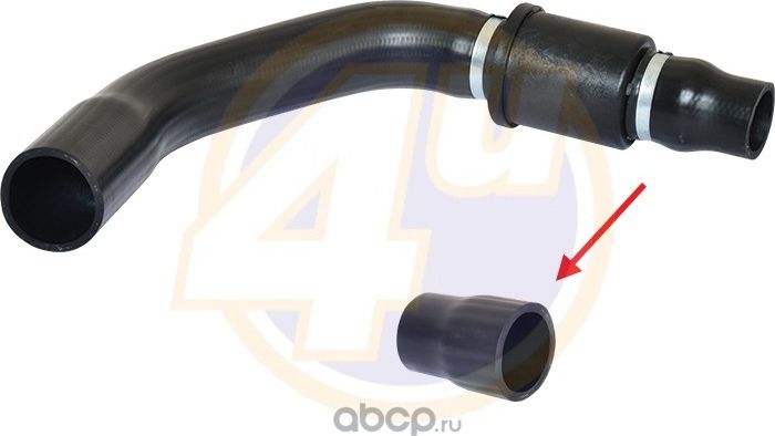Патрубок интеркулера FORD TRANSIT 2.2 TDCI 06-(без пласт.трубки) короткий (4U). Артикул 4UTH019659