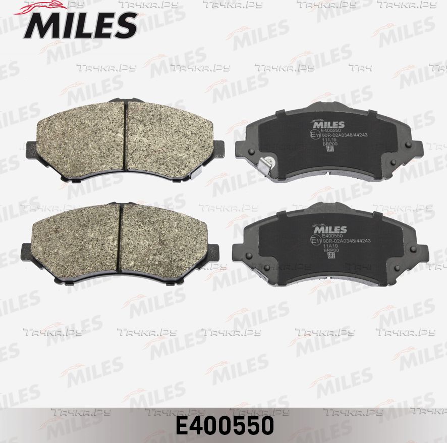 Тормозные колодки Miles (Low-Metallic) передние для Dodge Journey I 2008-2026. Артикул E400550