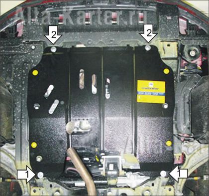Защита Мотодор для картера, КПП Chevrolet Cruze 2009-2015. Артикул 03028