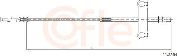 Трос ручника (тросик ручного тормоза) Cofle для Ford Transit VI 2000-2006. Артикул 11.5564