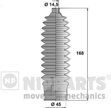 Пыльник рулевой рейки (комплект) Nipparts. Артикул N2847012