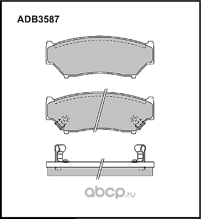 Колодки тормозные дисковые передние Allied Nippon HD ADB3587HD Япония 1/10 компл Allied Nippon. Артикул ADB3587HD