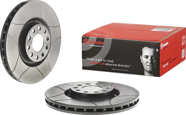 Тормозной диск Brembo XTRA LINE - Max передний для Audi A6 II (C5) 1997-2005. Артикул 09.8689.75