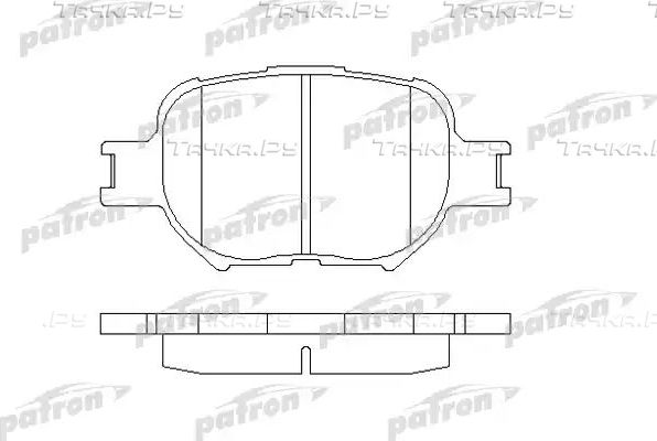 Тормозные колодки Patron передние для Toyota Mark X II 2009-2026. Артикул PBP1528