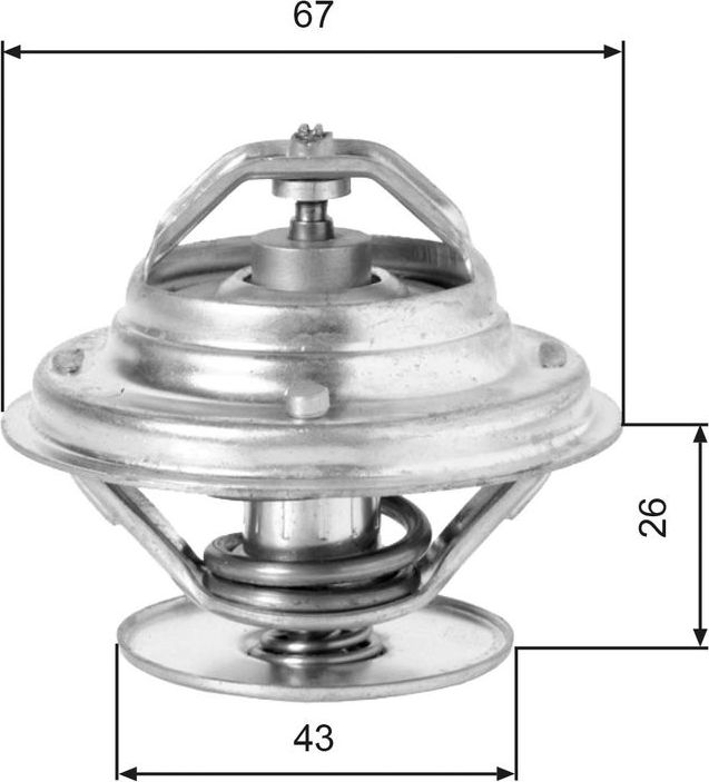 Термостат Gates для PUCH G-modell W460 1979-1991. Артикул TH05586G1