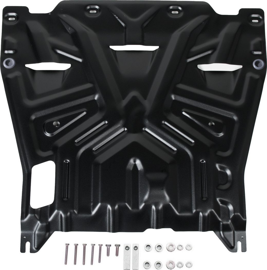 Защита AutoMax для картера и КПП Kia Optima IV поколение рестайлинг АКПП 2018-2020. Артикул AM.2837.2