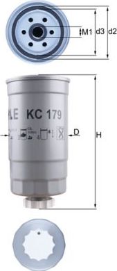 Топливный фильтр Mahle-Knecht. Артикул KC 179