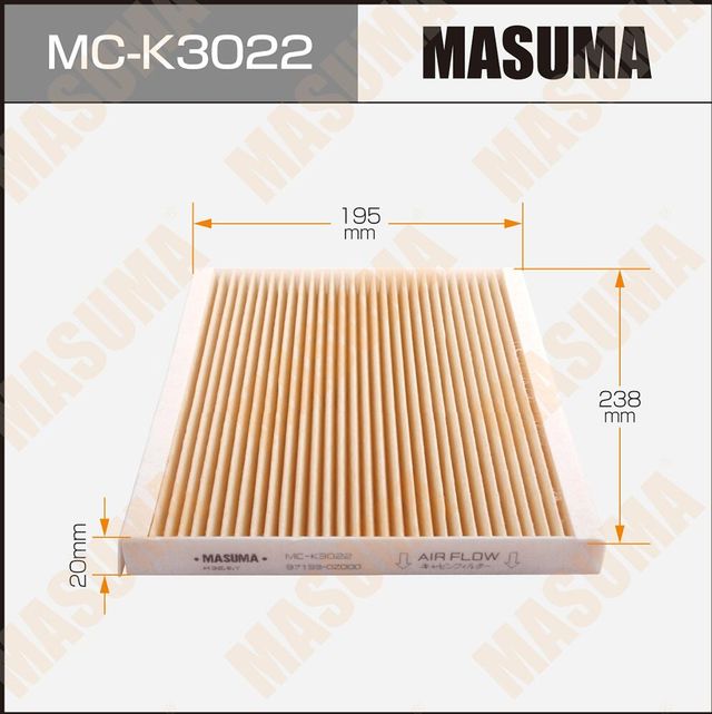 Салонный фильтр Masuma для Kia Sportage II 2004-2010. Артикул MC-K3022
