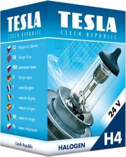 ЛАМПА ГАЛОГЕНОВАЯ TESLA H4, 24V, 7570 W, P43T (B10402) Tesla. Артикул B10402