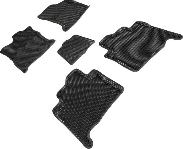 Коврики Seintex 3D EVA ромб для салона Toyota Fortuner II 2015-2026 ЧЕРНЫЕ. Артикул 95489