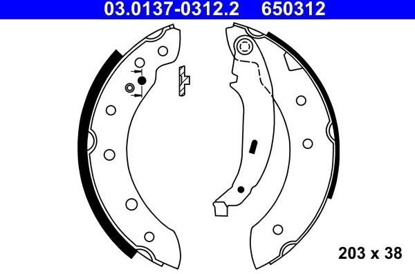 Тормозные колодки ATE. Артикул 03.0137-0312.2