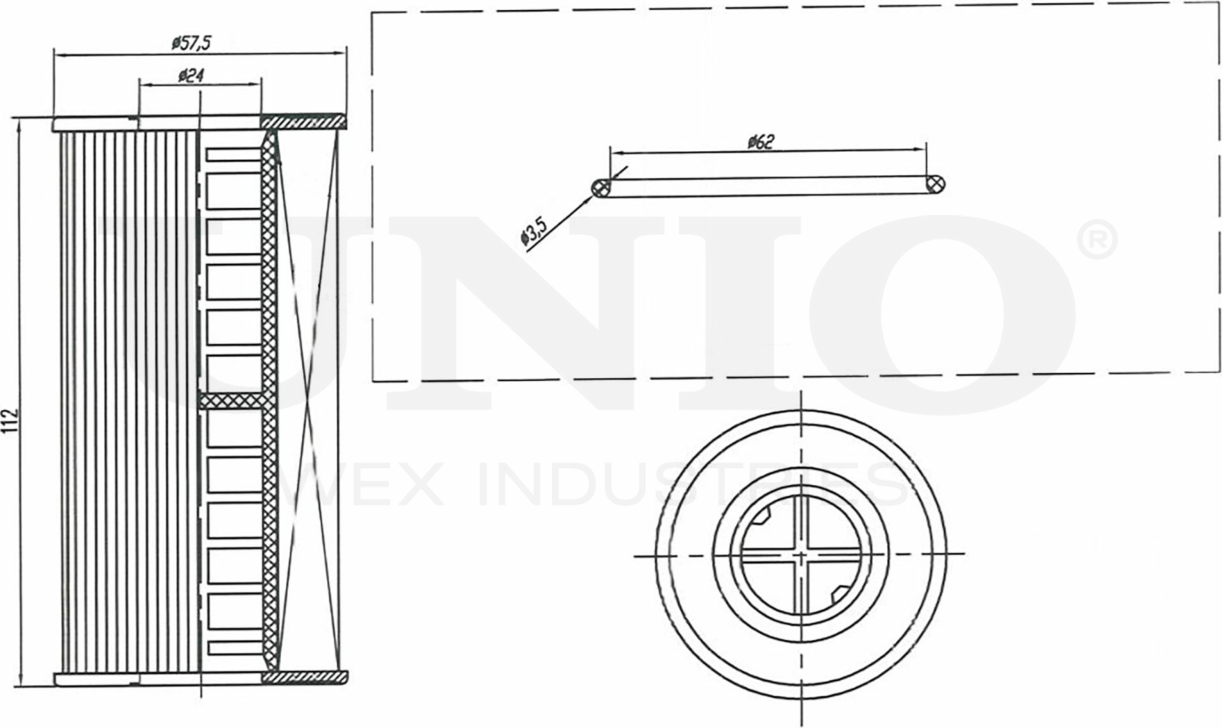 Фильтр масляный (Unio). Артикул FLT-20051