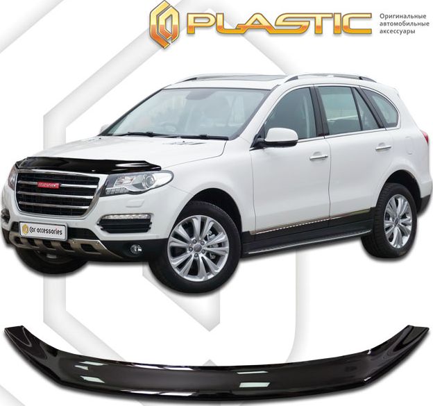 Дефлектор СА Пластик для капота (Classic черный) Haval H8 2014-2017. Артикул 2010010111618