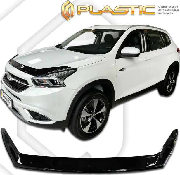 Дефлектор СА Пластик для капота (Classic черный) Chery Tiggo 7 2018-2026. Артикул 2010010114329