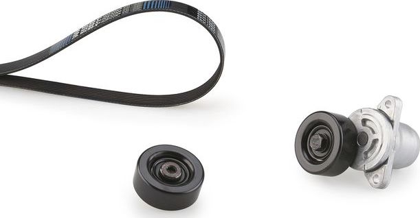 Приводной ремень поликлиновой с роликами (комплект) Gates Micro-V® Kit для Hyundai Santa Fe II 2006-2012. Артикул K026PK1513