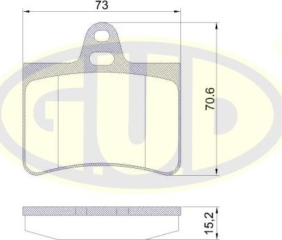 Тормозные колодки G.U.D.. Артикул GBP880164