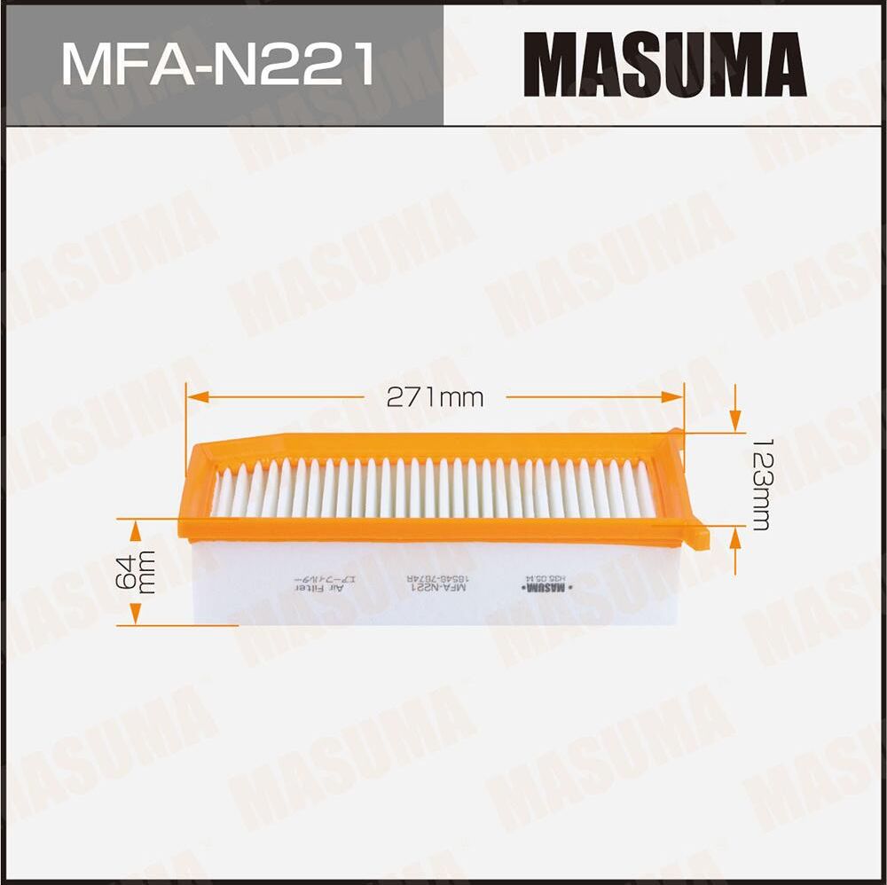Воздушный фильтр A0614 MASUMA DUSTER I / II (1/40). Артикул MFAN221