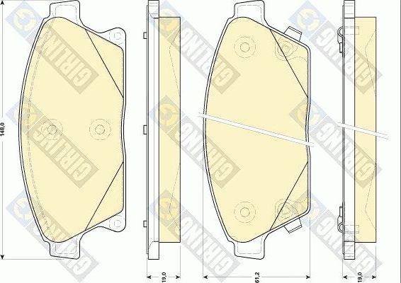 Тормозные колодки Girling. Артикул 6118479