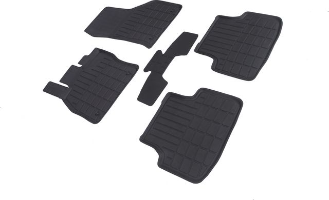 Коврики резиновые Seintex со стандартным бортиком для салона Skoda Octavia A7 2013-2020. Артикул 89622
